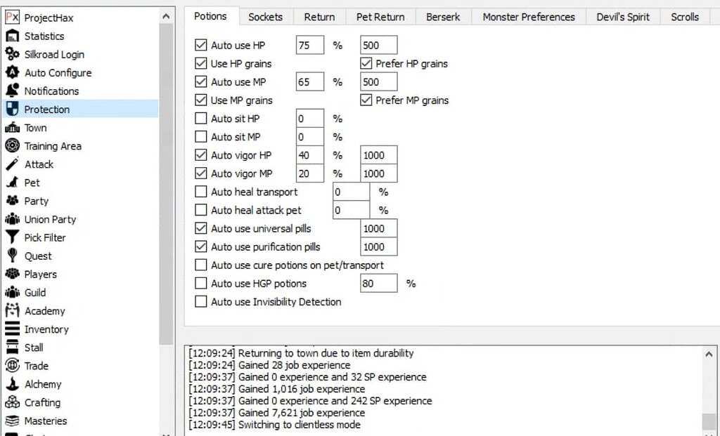 [VTC] problem with clientless - phBot - ProjectHax