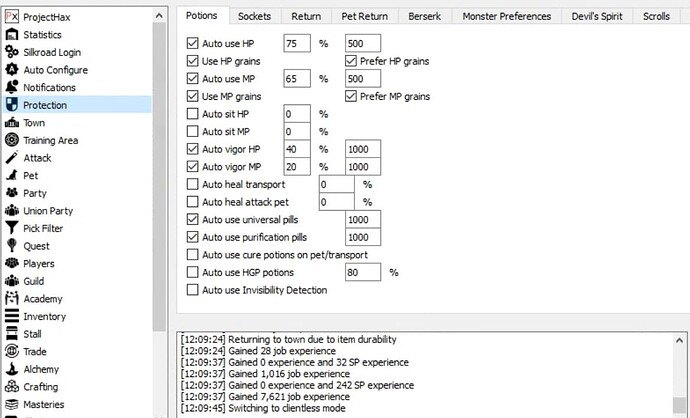 [VTC] problem with clientless - phBot - ProjectHax