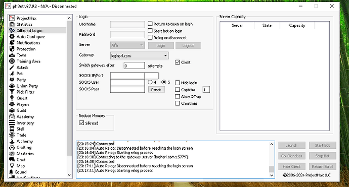 help problem - phBot - ProjectHax