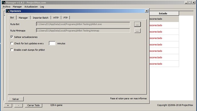 Ayuda phbot manager no inicia - phBot - ProjectHax
