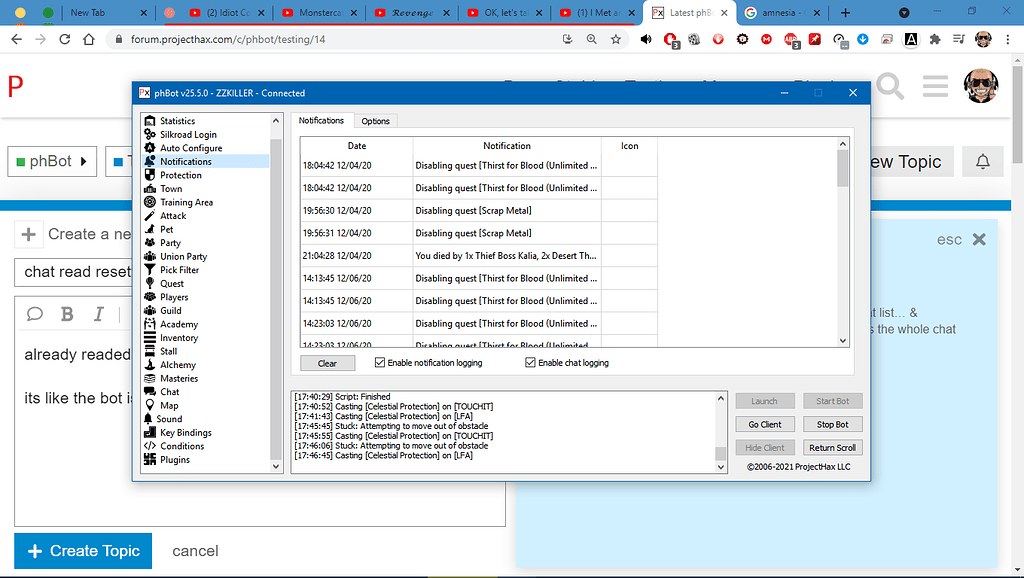 Chat read resetting - Testing - ProjectHax