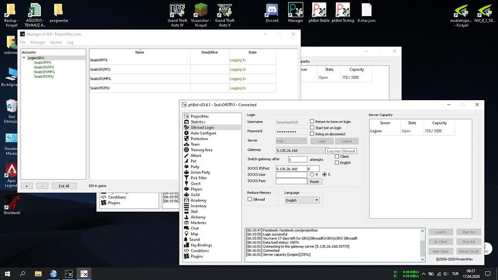 PhBot Manager can't login - Manager - ProjectHax