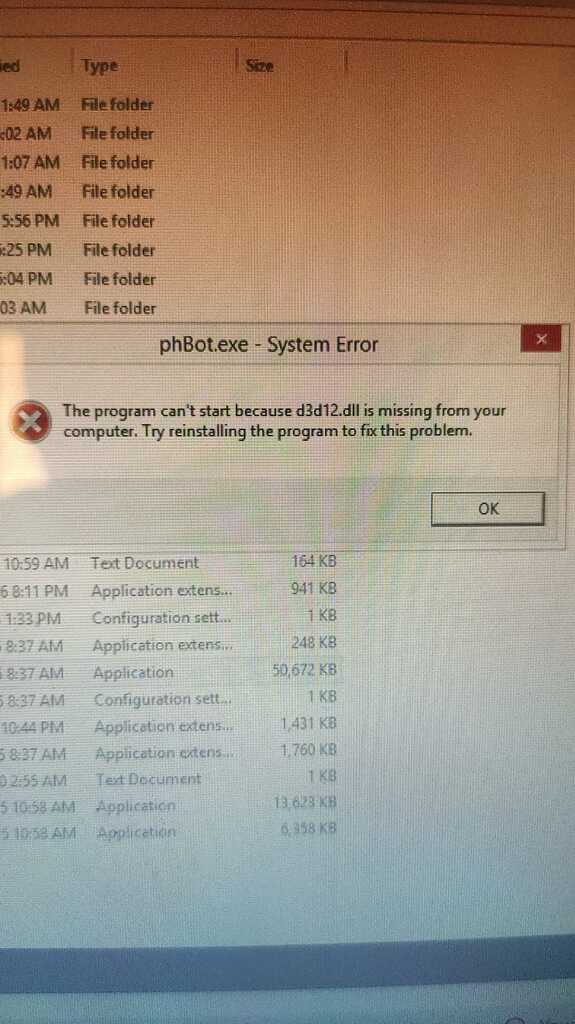 Phbot Testing System Error - phBot - ProjectHax