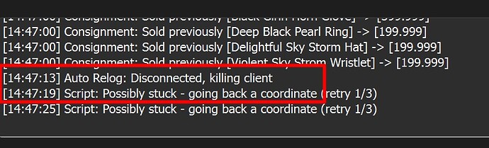 Auto Relog: Disconnected, killing client - phBot - ProjectHax