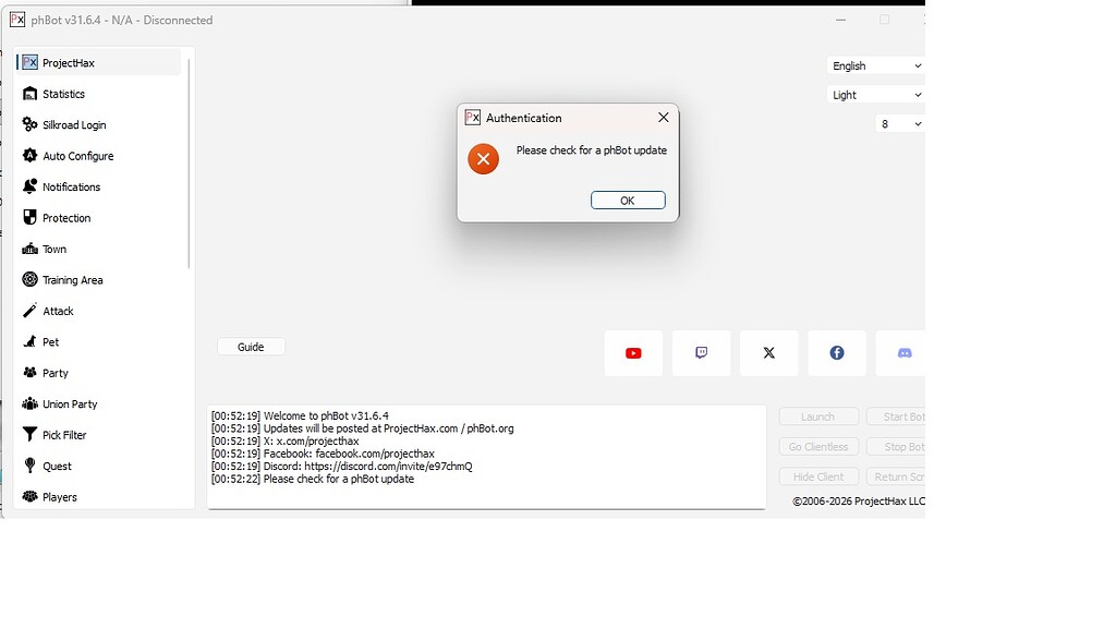31.6.4 says get update - Testing - ProjectHax