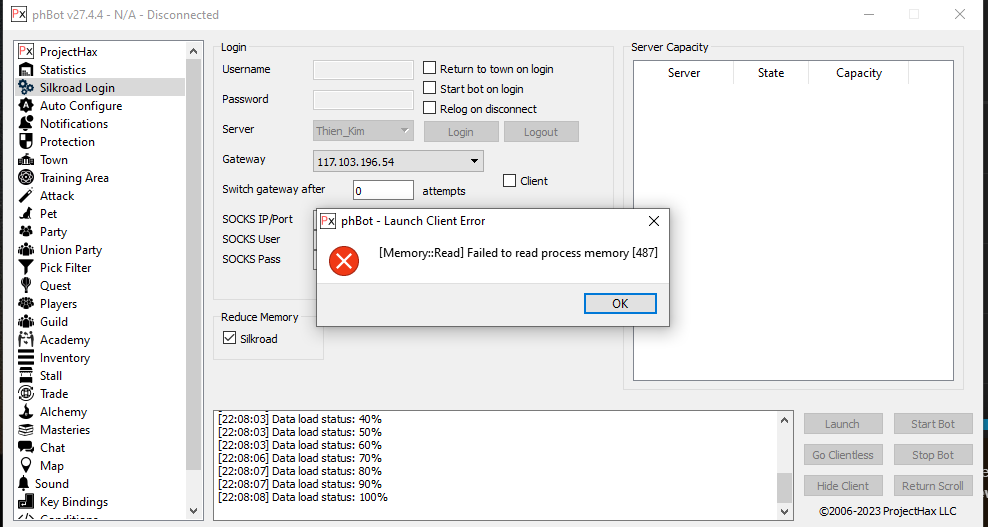 Запрос readprocessmemory или writeprocessmemory был выполнен. Запрос readprocessmemory или writeprocessmemory был выполнен