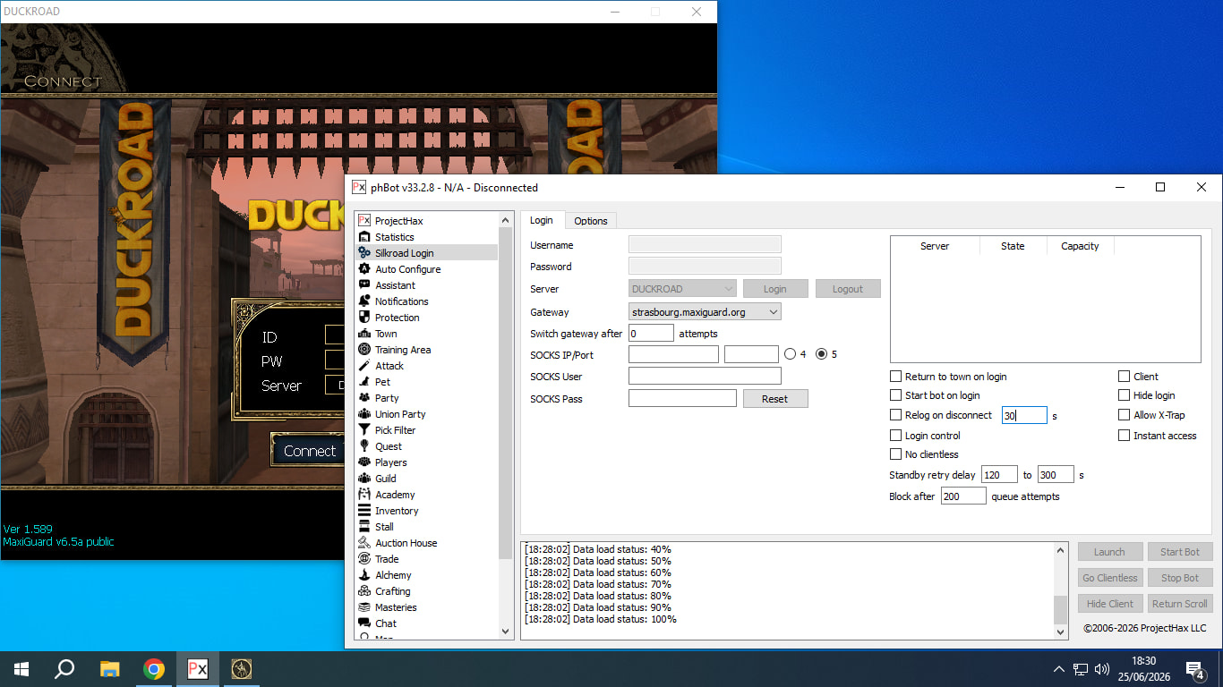 The bot won't connect to the server - Testing - ProjectHax